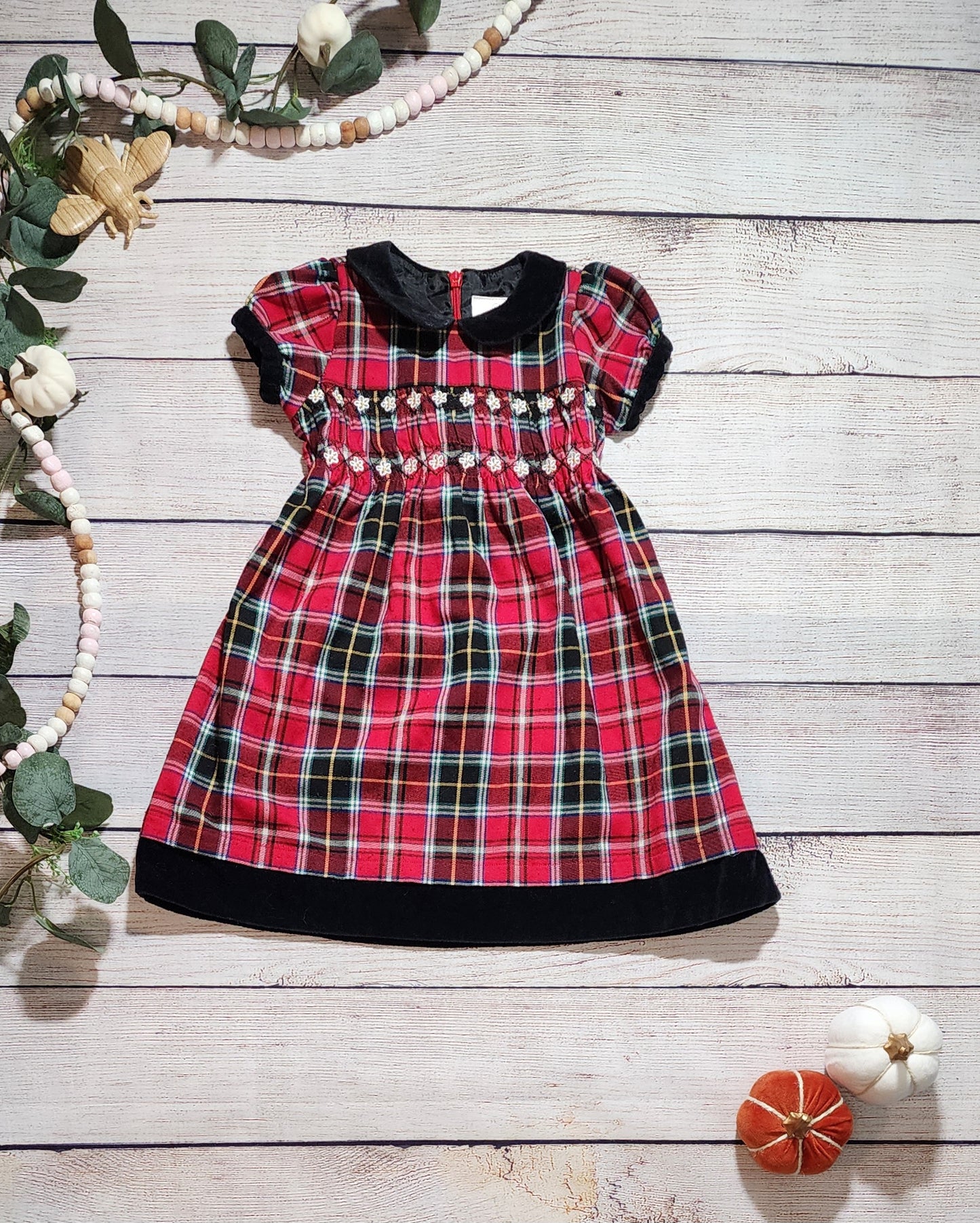 Hanna Andersson Plaid Dress, Size 3T / 90cm