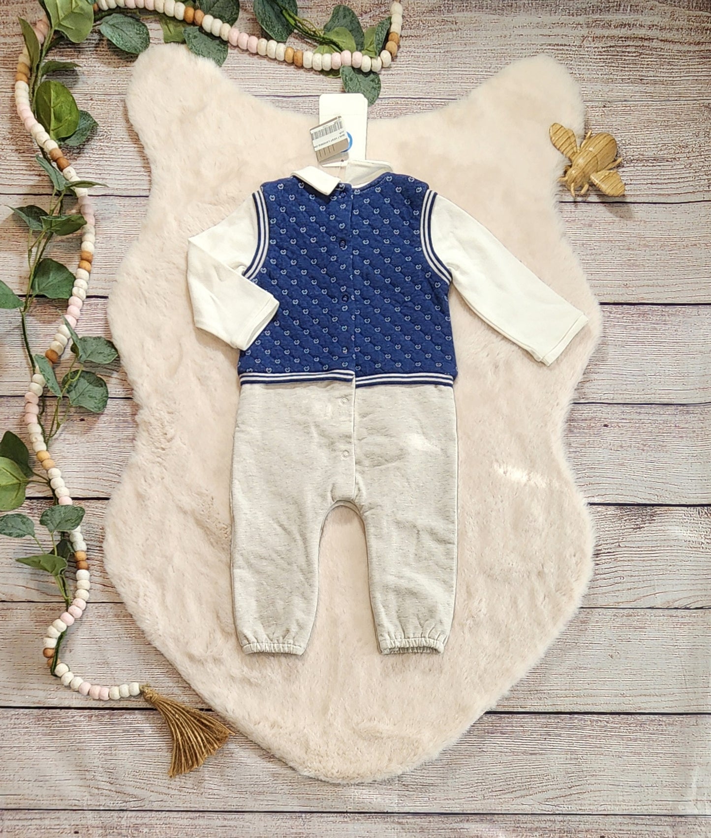 Mayoral Quilt Vest Layered One Piece Set, 6-9 Months