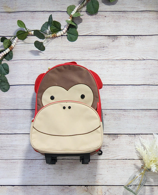 Skip Hop Rolling Luggage Backpack, Monkey