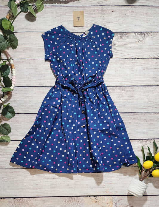 Lands' End Blue Twilight Dots Dress, Size 5