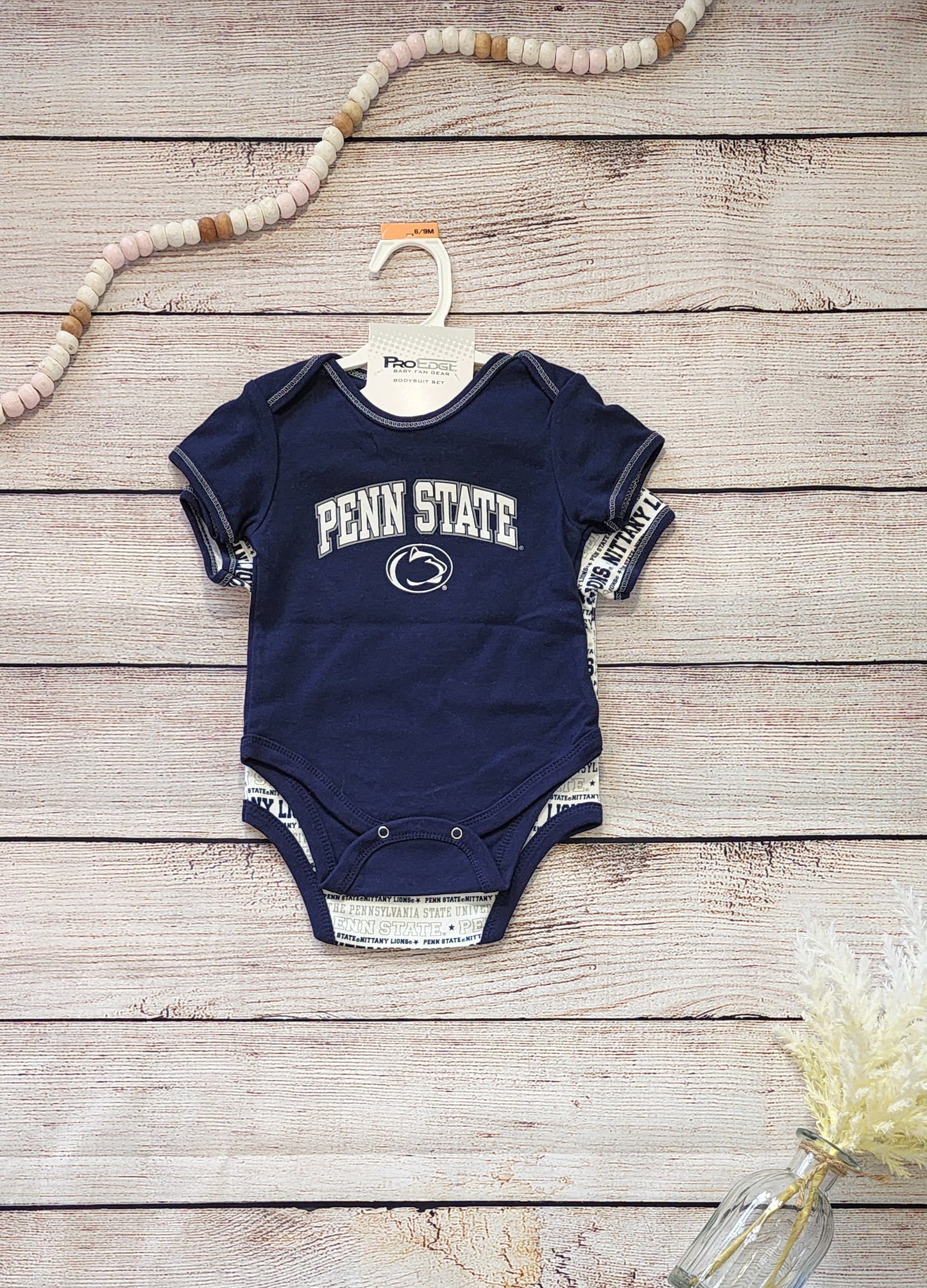 ProEdge 2 Pack Penn State Bodysuits, 6-9 Months