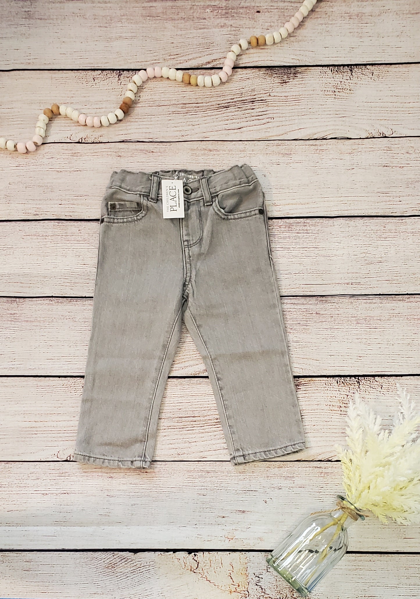 Place Gray Jeans, 18-24 Months