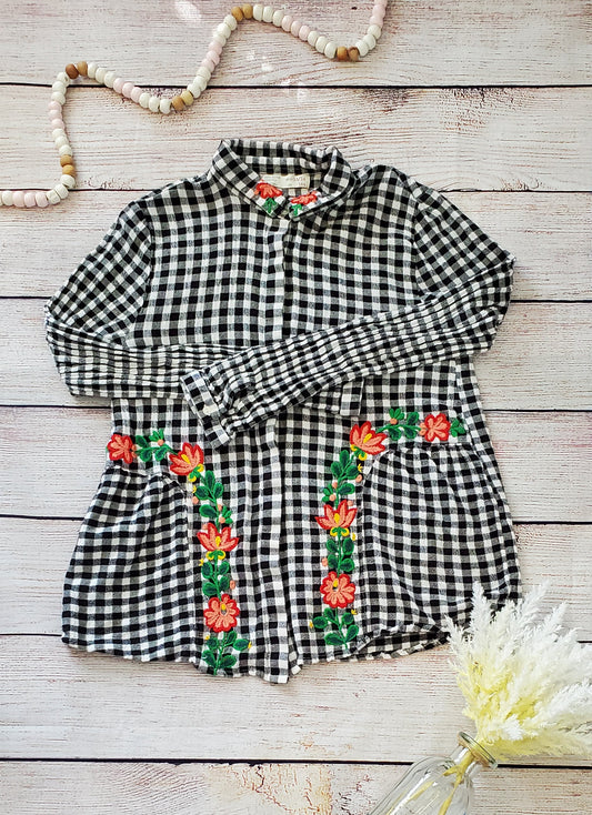 Zara Girls Button-Front Shirt, Size 13/14