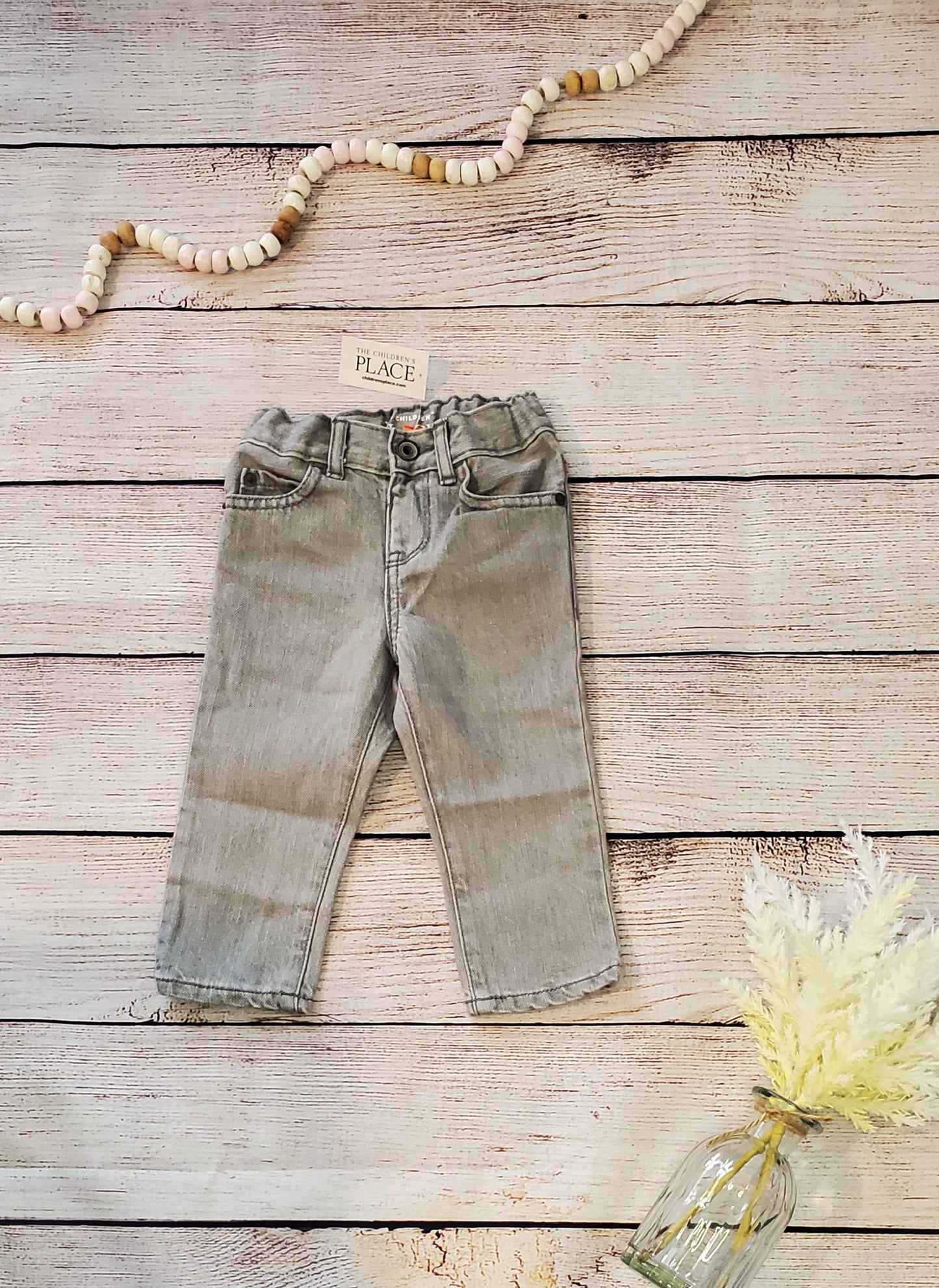 Place Gray Jeans, 9-12 Months