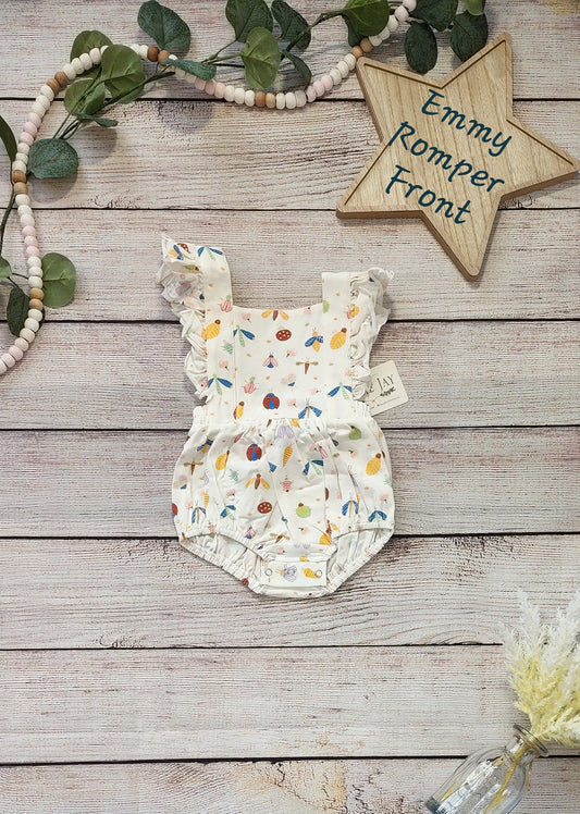 Ollie Jay Emmy Romper in Colorful Critters, 12-18 Months
